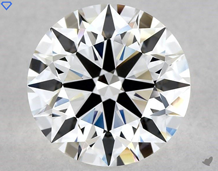 LAB-CREATED 3.29 CARAT E-VVS1 IDEAL CUT ROUND DIAMOND
