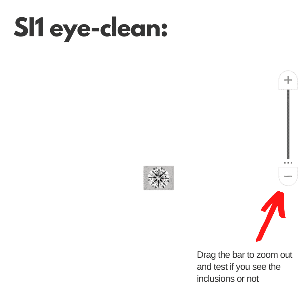 eye-clean SI1 diamond test