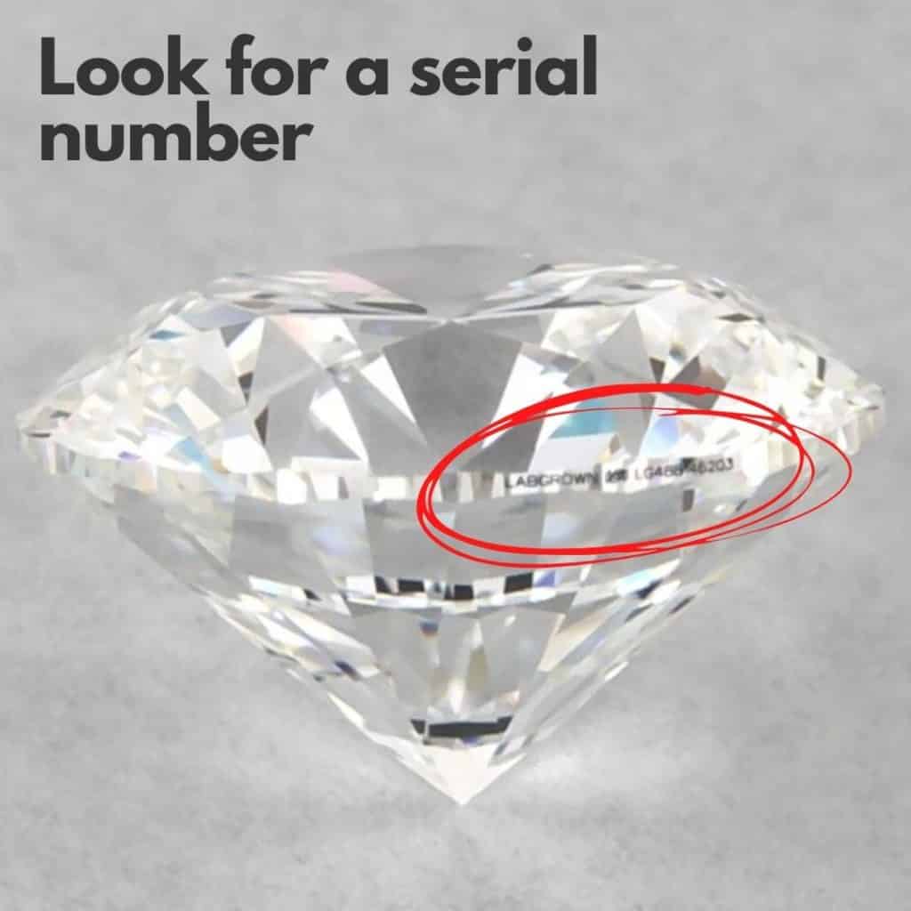 Diamond serial number