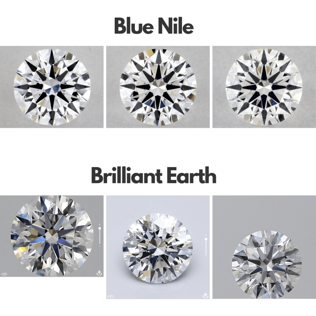 Blue Nile diamond videos vs Brilliant Earth diamond videos