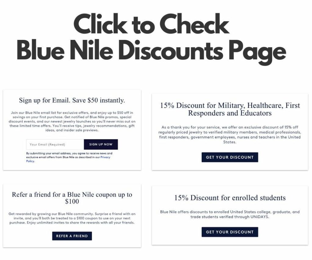Blue Nile reviews diamond discounts and promos