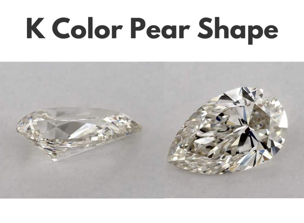 K color pear shape diamond