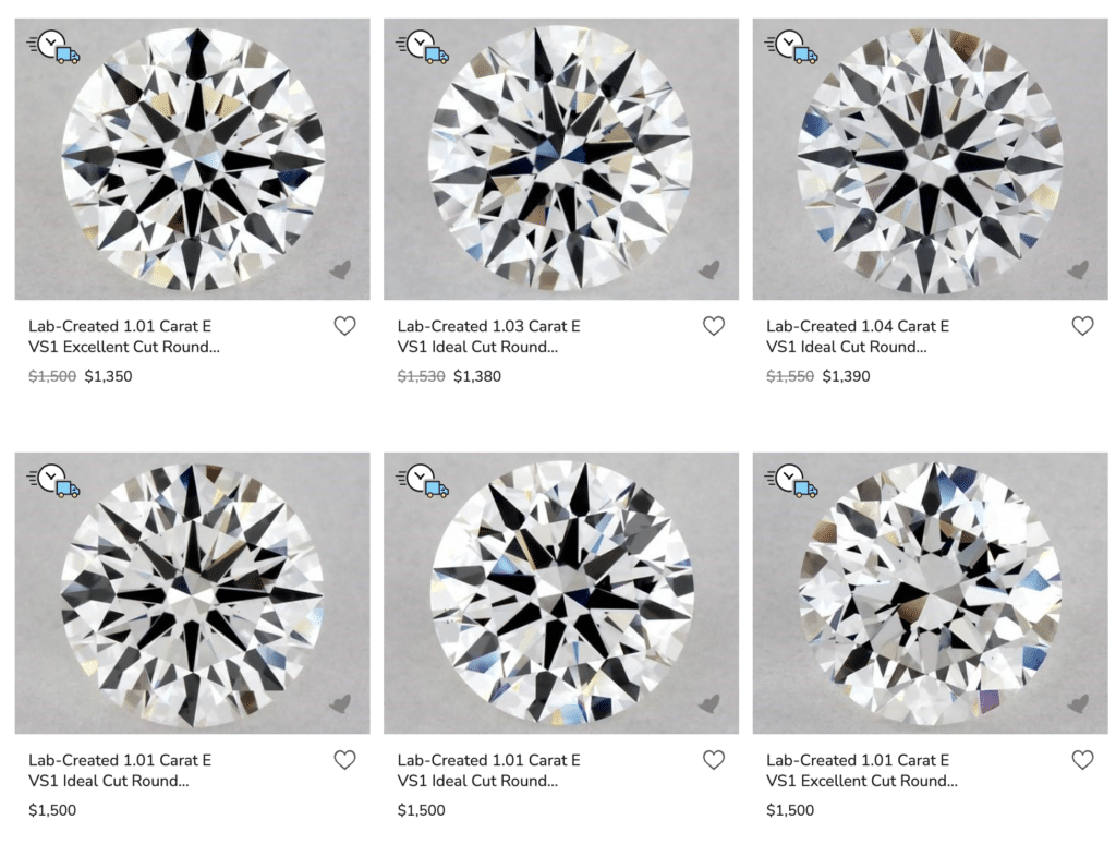 1.00 carat E VS1 lab-grown diamond resale value