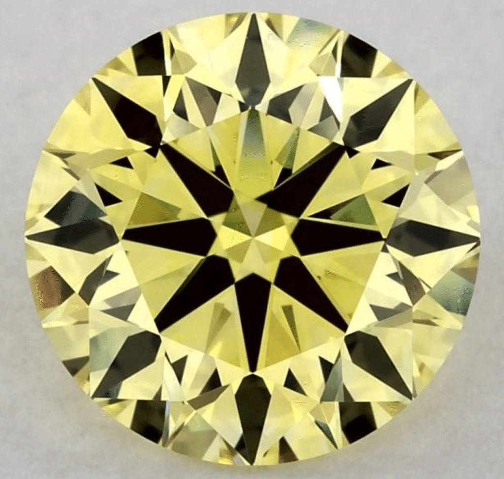 fancy vivid yellow lab grown diamond