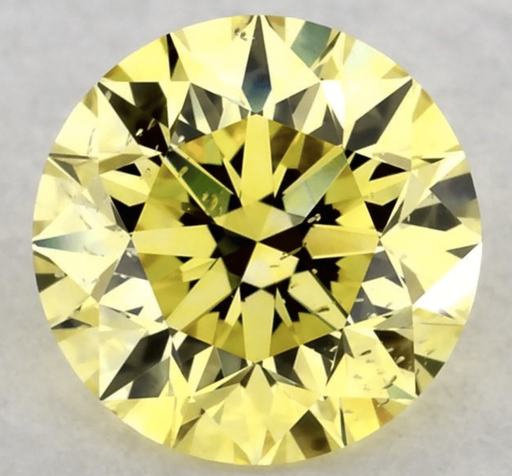 fancy intense yellow lab grown diamond
