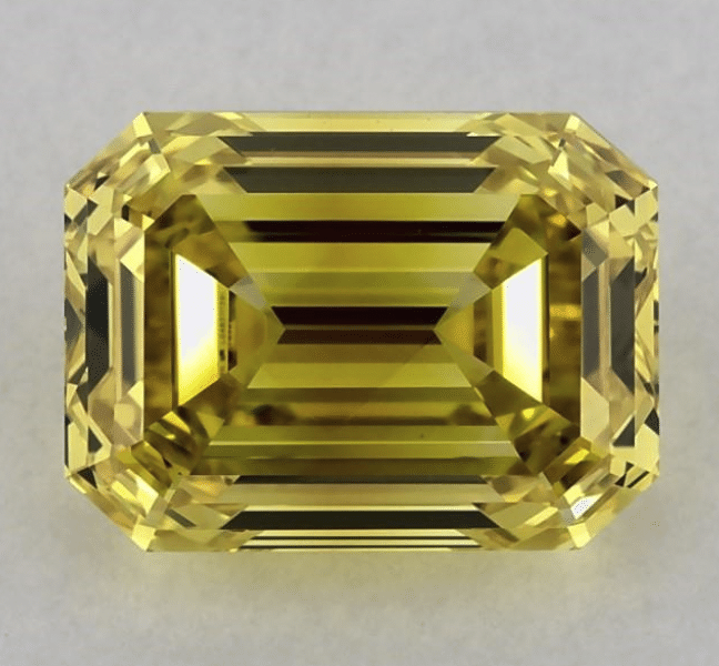 3.51 carat fancy vivid lab grown diamond