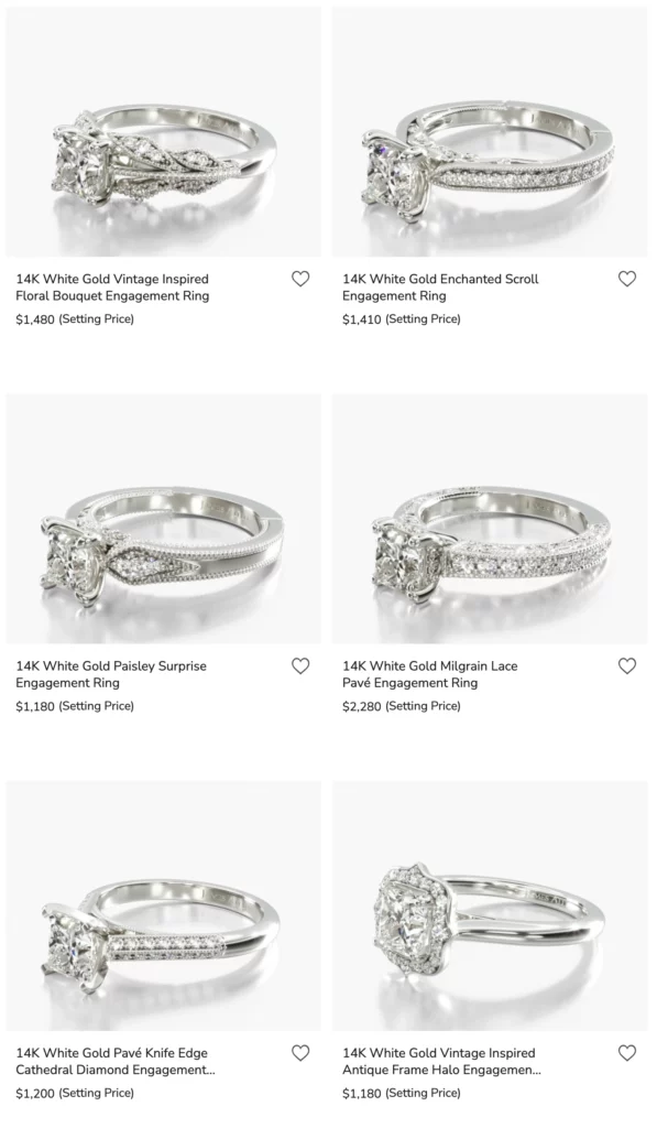 vintage engagement rings with princess cut diamond