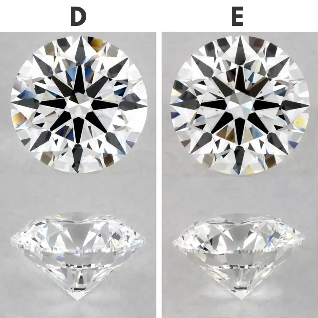 D vs E color diamond