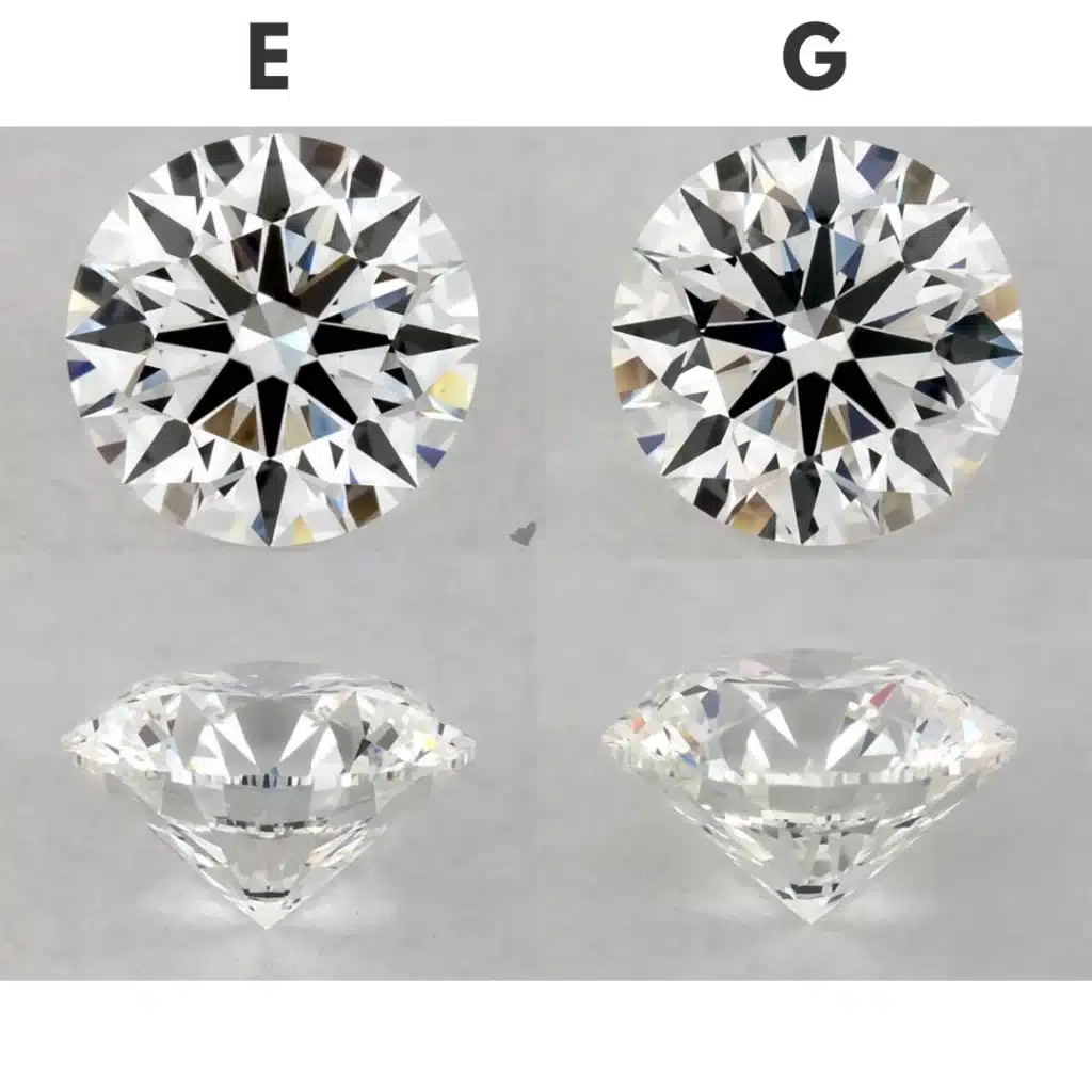 E vs G color diamond